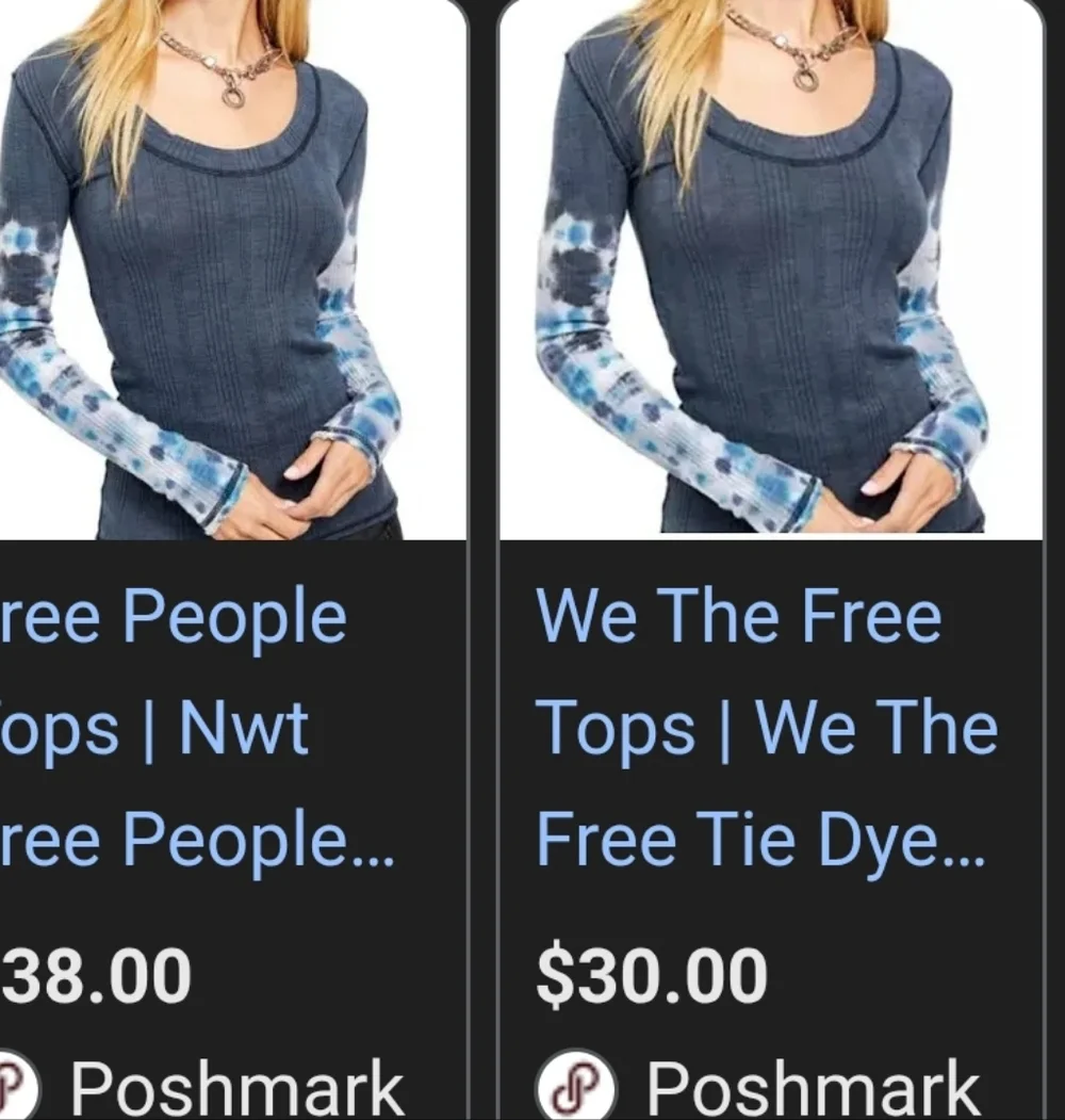 We The Free Blue Tie-Dye Long Sleeve Top - Picture 8 of 16